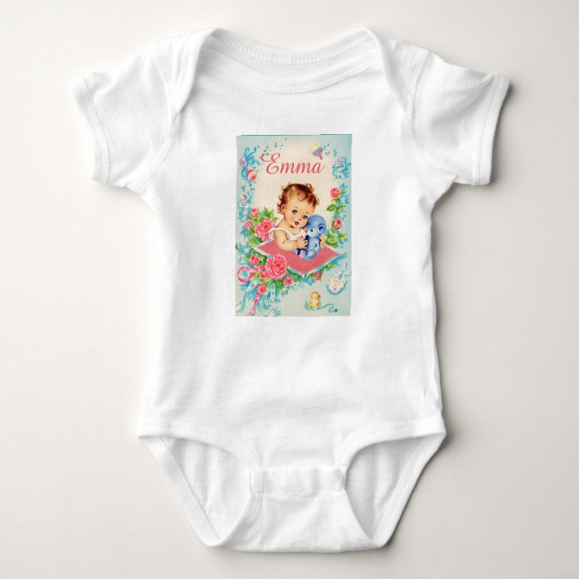 Camiseta Vintage Baby Girl One Piece (Frente)