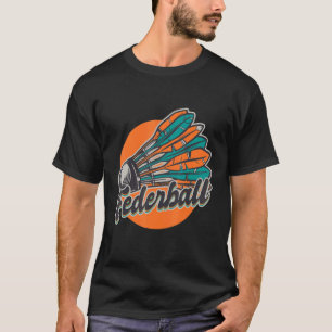 Camiseta Vintage Badminton Player Shuttlecock Esporte