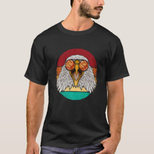 Camiseta Vintage Bald Eagle Face Wildlife Retro Animal Eigh