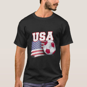 Camiseta Vintage Bandeira Americana Bola de Futebo