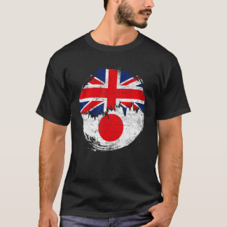 Camiseta Vintage - Bandeira Britânica Japonesa Raja no Japã