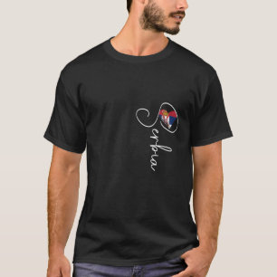 Camiseta Vintage, bandeira da Sérvia, Sérvia Heart, Sérvia,