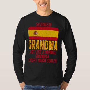 Camiseta Vintage, Bandeira De Espanha Da Avó Espanhola Para