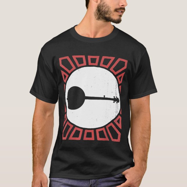 Camiseta Vintage Banjo Player Music Retro 4 (Frente)