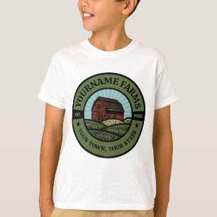 Camiseta Vintage Barn ADD NAME País Fazendas Culturas Agríc