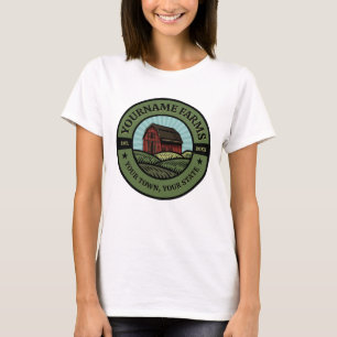 Camiseta Vintage Barn ADD NAME País Fazendas Culturas Agríc