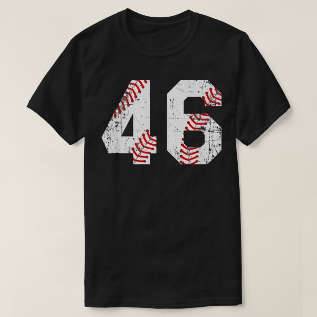 Camiseta Vintage Baseball 46 Jersey Number (Frente do Design)