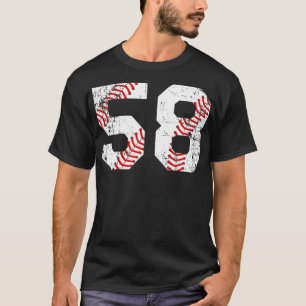 Camiseta Vintage Baseball 58 Jersey Number