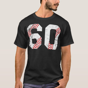 Camiseta Vintage Baseball 60 Jersey Number