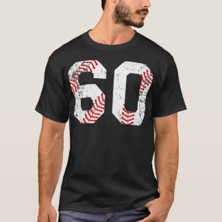 Camiseta Vintage Baseball 60 Jersey Number