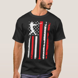 Camiseta Vintage Baseball Americano Flag Beball Spirs