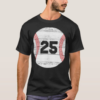 Camiseta Vintage Baseball Jersey Número 25