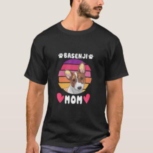 Camiseta Vintage Basenji Dog Mãe Dia de as mães