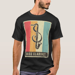 Camiseta Vintage Bass Clarinet Player Music Retro2