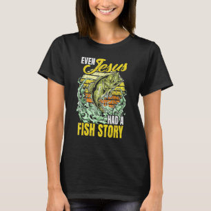 Camiseta Vintage Bass Fish Roupa - Até Jesus Tinha Um Fi