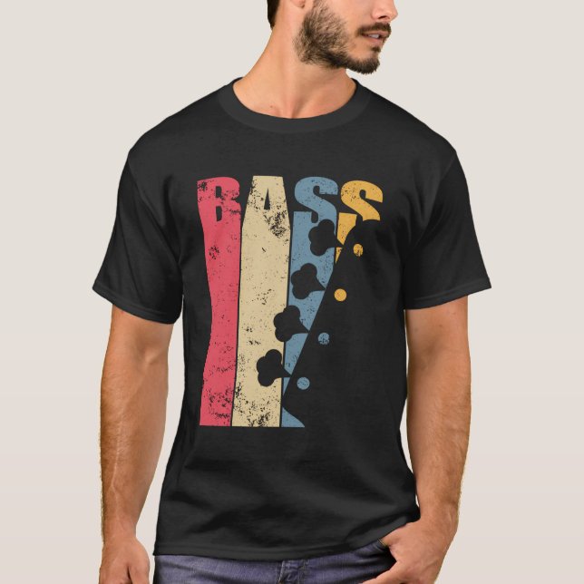 Camiseta Vintage Bass Guitar (Frente)