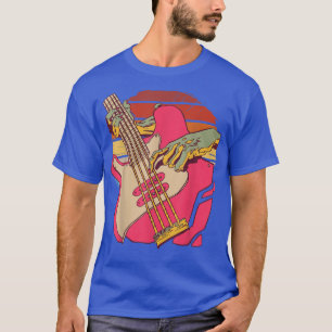Camiseta Vintage bass guitarrista, instrumento de música re