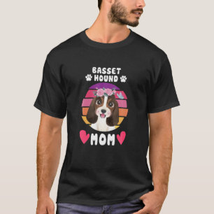 Camiseta Vintage Basset Hound Dog Mom Mother's Day