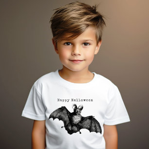 Camiseta Vintage Bat Halloween Assustador