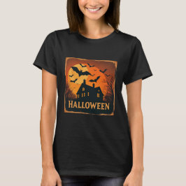 Camiseta Vintage Bats Halloween Poster 🦇 🧡