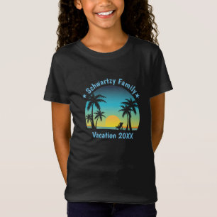 Camiseta Vintage Beach Sunset Vacing Laranja Blue Lounger