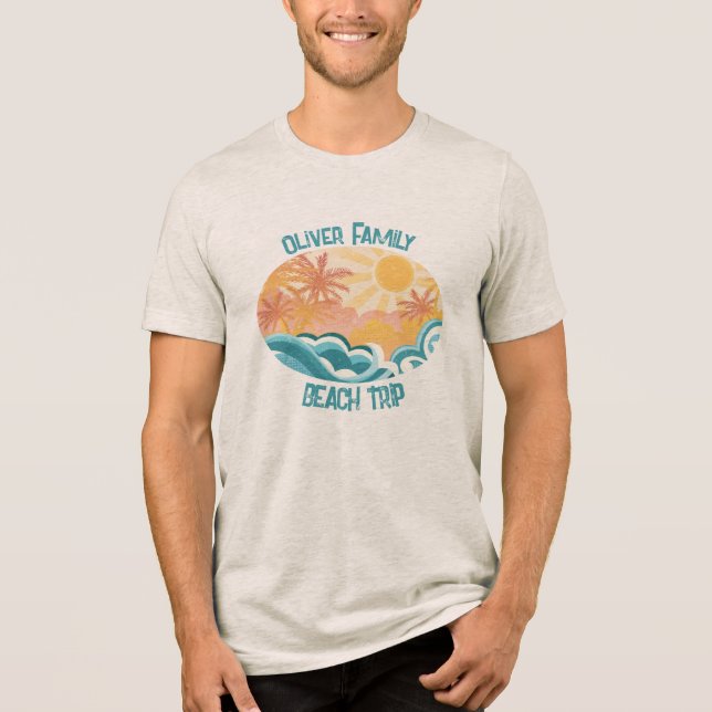 Camiseta Vintage Beach Waves Sun Summer Vacsing (Frente)