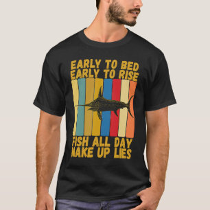 Camiseta Vintage Bed Anormal À Pesca Da Ascensão