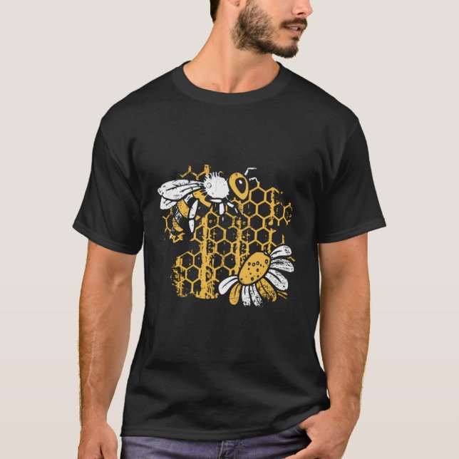 Camiseta Vintage Beekeeper Design Honey Bee Design (Frente)
