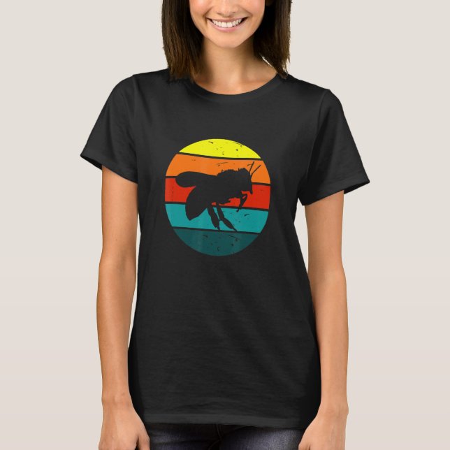Camiseta Vintage Beekeeper Retro Honey Bee Sunset (Frente)
