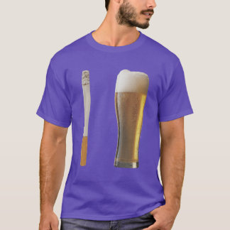 Camiseta Vintage beer cigarette combo art bar life chill de