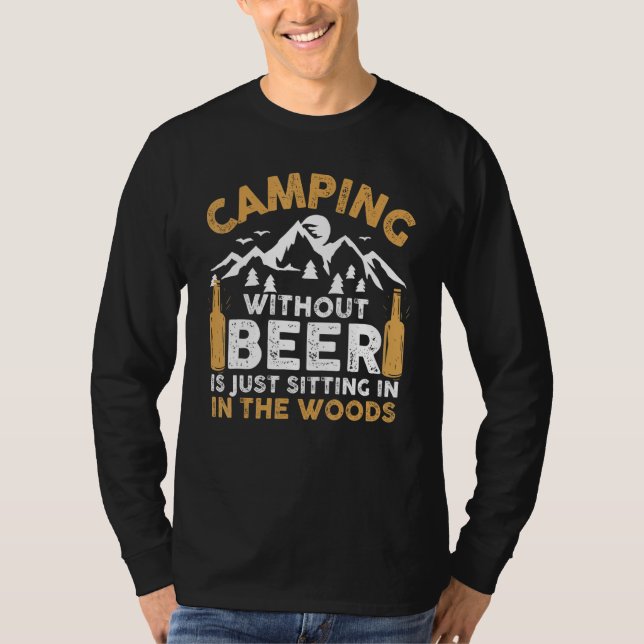 Camiseta Vintage Beer Lover Camping (Frente)