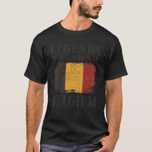 Camiseta Vintage Belgian Flag Legends Were Born In Belgium 