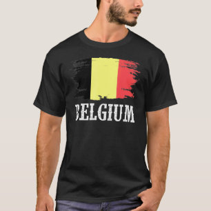 Camiseta Vintage Belgium Flag I Love Belgium