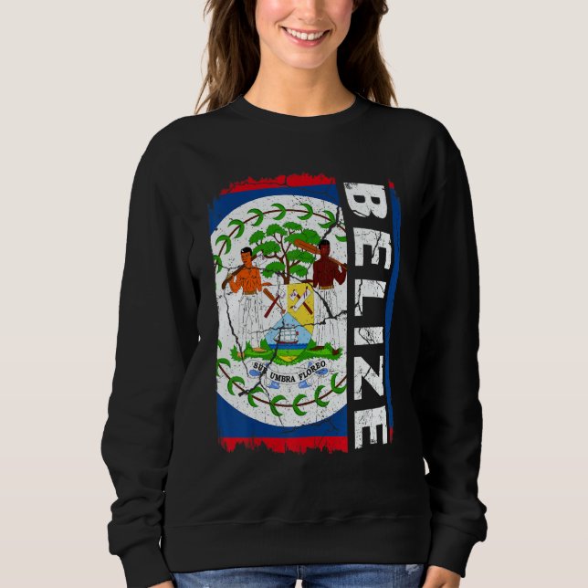 Camiseta Vintage Belizean Flag Belize Pride Roots Heritage (Frente)