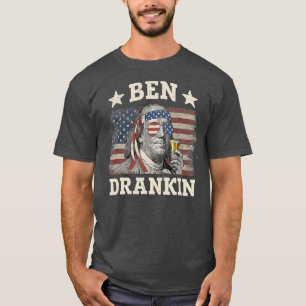 Camiseta Vintage Ben Drankin 4th of July Benjamin Franklin