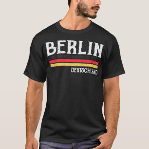 Camiseta Vintage Berlin German Flag Colors Alemanha
