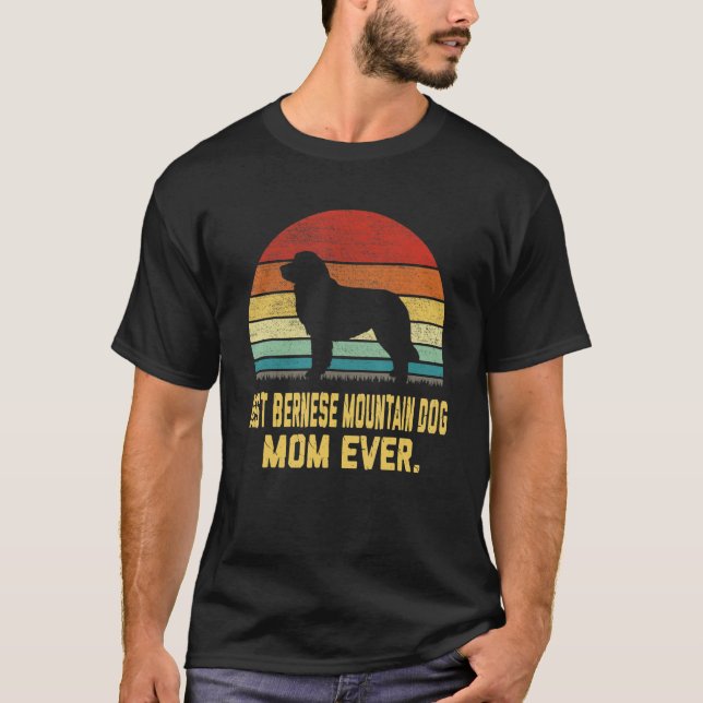 Camiseta Vintage Best Bernese Mountain Dog Mãe Nunca (Frente)