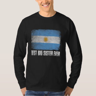 Camiseta Vintage Best Big Sister Ever Women Retro Argentina