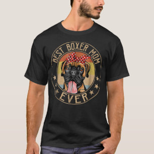 Camiseta Vintage Best Boxer Mãe Nunca Cachorro Dia de as mã