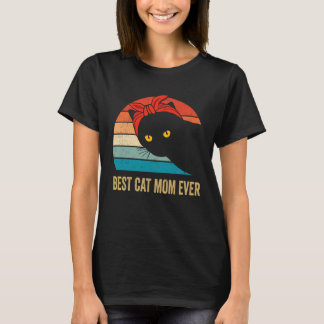 Camiseta Vintage Best Cat Mom Ever  Cat Mother s Day