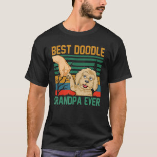 Camiseta Vintage Best Doodle Avô Ever Goldendoododle Para