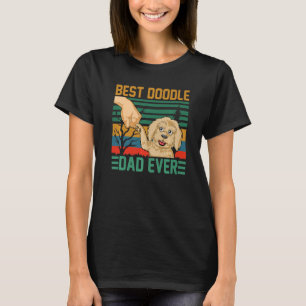 Camiseta Vintage Best Doodle Pai Ever Goldendoodododle Para