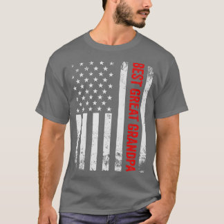 Camiseta Vintage Best Excelente Avô American Flag of Padre