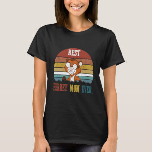 Camiseta Vintage Best Ferret Mãe Alguma Vez Mãe Mamãe