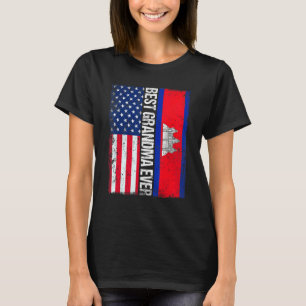 Camiseta Vintage Best Grandma Alguma Vez Retro-Americano Ca