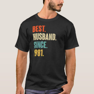 Camiseta Vintage Best Husband Desde 1981 41ruas Casando Ani