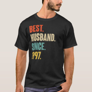 Camiseta Vintage Best Husband Desde 1997 25 Wedding Anive