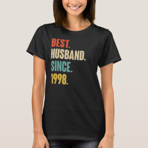 Camiseta Vintage Best Husband desde 1998 24th Wedding Anive