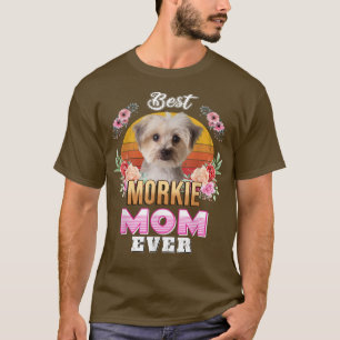 Camiseta Vintage Best Morkie Mãe Alguma Vez Dia de as mães
