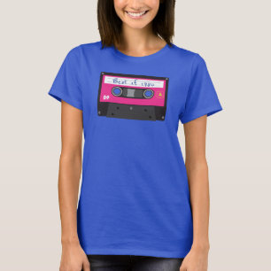 Camiseta Vintage Best of 1980 Black and Pink Cassette Tape